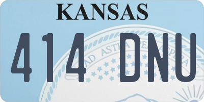 KS license plate 414DNU