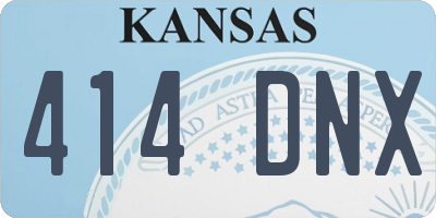 KS license plate 414DNX