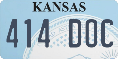 KS license plate 414DOC