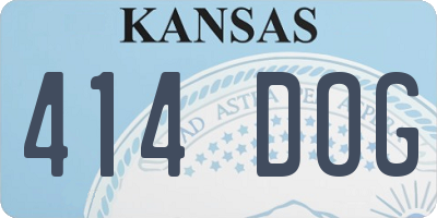 KS license plate 414DOG