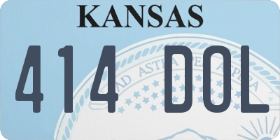 KS license plate 414DOL