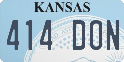 KS license plate 414DON