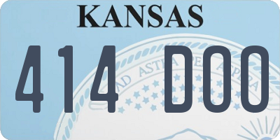KS license plate 414DOO