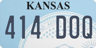 KS license plate 414DOQ