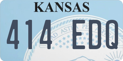 KS license plate 414EDQ