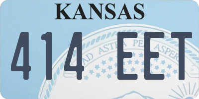 KS license plate 414EET
