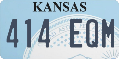 KS license plate 414EQM