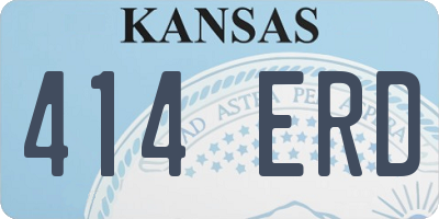 KS license plate 414ERD