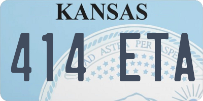 KS license plate 414ETA