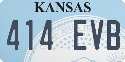 KS license plate 414EVB