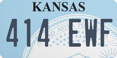 KS license plate 414EWF