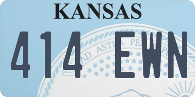 KS license plate 414EWN