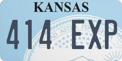 KS license plate 414EXP