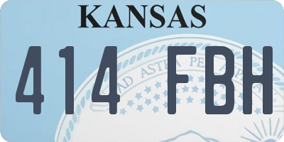 KS license plate 414FBH