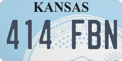 KS license plate 414FBN