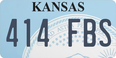 KS license plate 414FBS