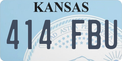 KS license plate 414FBU