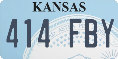 KS license plate 414FBY
