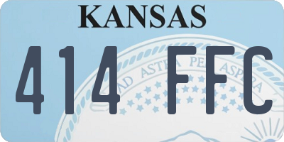 KS license plate 414FFC