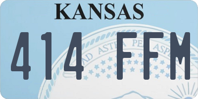 KS license plate 414FFM