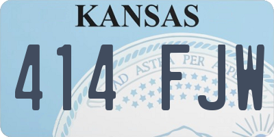KS license plate 414FJW