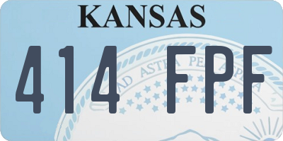 KS license plate 414FPF