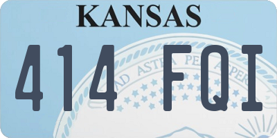 KS license plate 414FQI