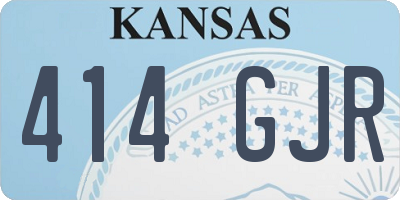 KS license plate 414GJR