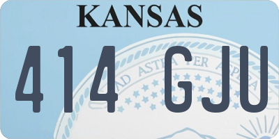 KS license plate 414GJU