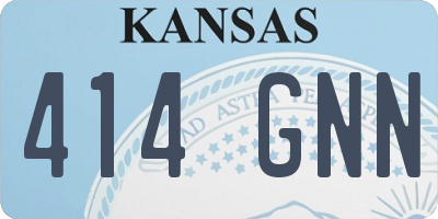 KS license plate 414GNN