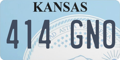 KS license plate 414GNO