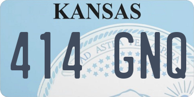 KS license plate 414GNQ