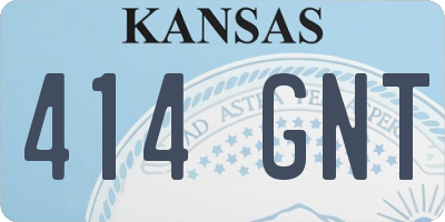 KS license plate 414GNT
