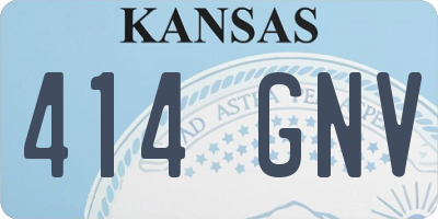 KS license plate 414GNV