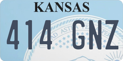 KS license plate 414GNZ