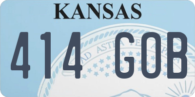 KS license plate 414GOB