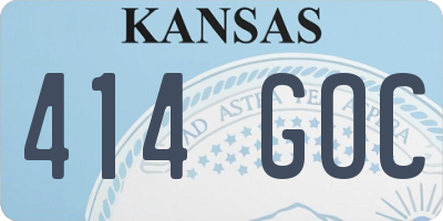 KS license plate 414GOC