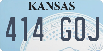 KS license plate 414GOJ