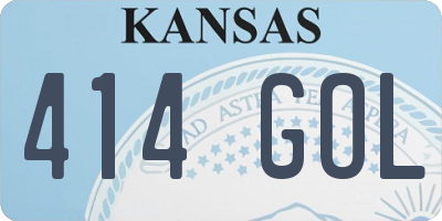 KS license plate 414GOL