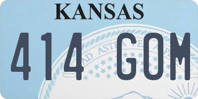 KS license plate 414GOM