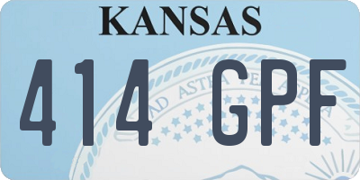 KS license plate 414GPF