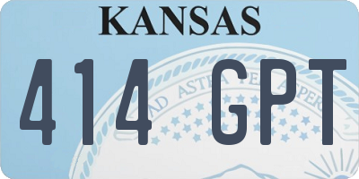 KS license plate 414GPT