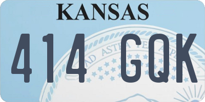 KS license plate 414GQK