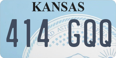 KS license plate 414GQQ