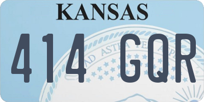 KS license plate 414GQR