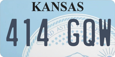 KS license plate 414GQW