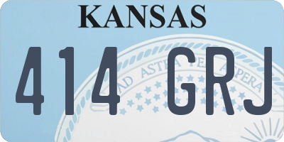 KS license plate 414GRJ