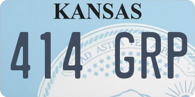 KS license plate 414GRP