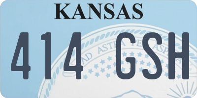 KS license plate 414GSH