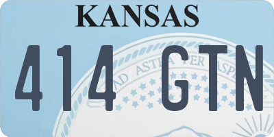 KS license plate 414GTN